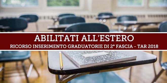 Prorogata al 12 giugno la scadenza per le adesioni al ricorso per l’inserimento nelle Graduatorie d’Istituto di 2° fascia degli Abilitati all’Estero