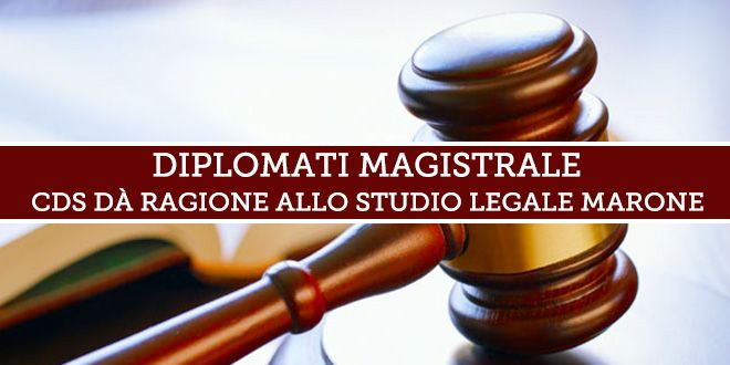 Diplomati Magistrale: CdS dà ragione allo Studio Legale Marone