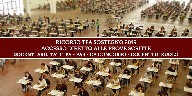 TFA Sostegno 2019 – Prove preselettive