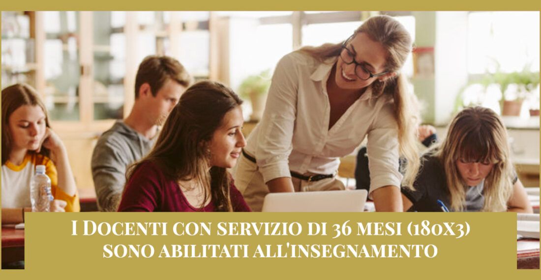 36 mesi di servizio (180×3) abilitati all’insegnamento – Ricorso Graduatorie provinciali di Prima fascia (GPS)