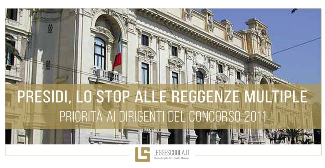 Presidi, lo stop alle reggenze multiple “Priorità ai dirigenti del concorso 2011”