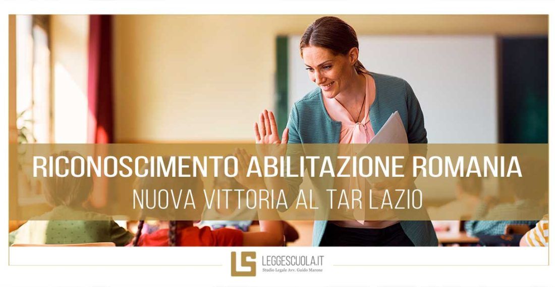 Riconoscimento Abilitazione in Romania – Sentenza del TAR Lazio del 21.2.2023