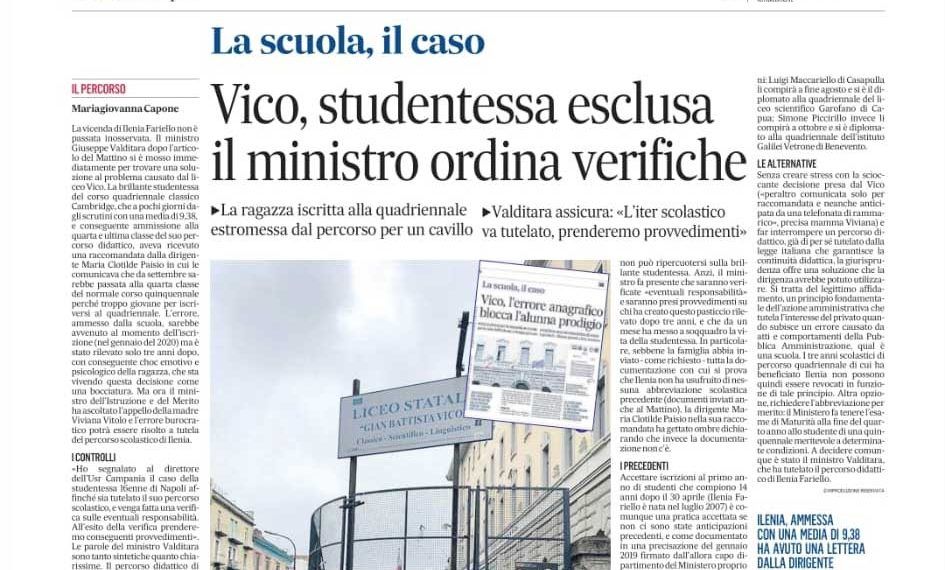 Studentessa esclusa, il ministro ordina verifiche